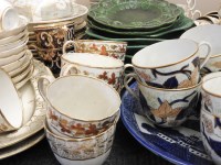 Lot 275 - A collection of 19th century and later tea wares and dinner wares