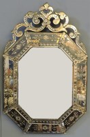 Lot 1658 - A Venetian design wall mirror