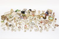 Lot 95 - A collection of miniature Limoges items etc