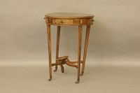 Lot 438 - An Edwardian inlaid rosewood centre table (af)