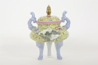 Lot 190 - A Chinese famille rose burner