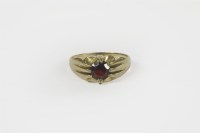 Lot 46 - A gentleman's single stone garnet ring