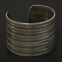 Lot 61 - A Mexican flat section cuff bangle