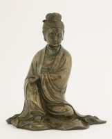 Lot 319 - A Chinese seated Guanyin