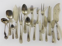 Lot 114 - An extensive canteen of late 19th Century Austrian silver cutlery