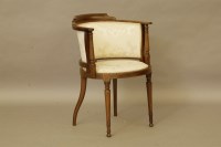 Lot 429 - An Edwardian strung mahogany tub chair