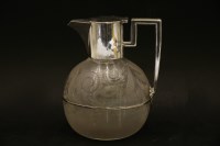 Lot 125 - A Victorian silver topped Claret jug
