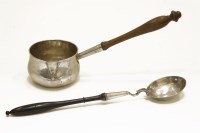 Lot 129 - An antique silver brandy pan