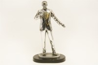 Lot 135A - A Leonardo 'Silver Dreams' silvered figure of Frank Sinatra with microphone