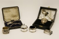 Lot 84 - A cased silver christening set