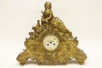 Lot 179 - A French design gilt metal mantel clock