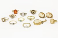 Lot 33 - A collection of rings to include a Victorian ruby and split pearl ring