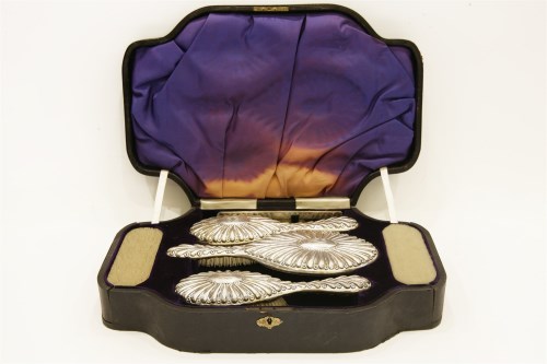 Lot 150 - A silver dressing table set