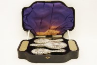 Lot 150 - A silver dressing table set