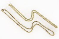 Lot 6 - A 9ct gold double curb link necklace