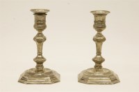 Lot 147 - A pair of Victorian silver candlesticks