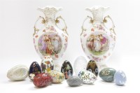 Lot 177 - Franklin Faberge style eggs