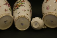 Lot 233 - Three Dresden items: a pair of vases and covers