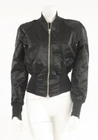 Lot 1268 - A Vivienne Westwood 'Anglomania' black wet-look bomber jacket