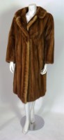 Lot 1378 - A caramel mink mid-length fur coat