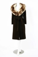 Lot 1234 - A vintage brown suede coat