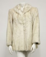Lot 1385 - A cream blonde mink fur jacket