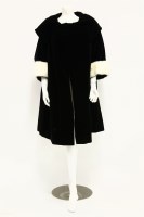 Lot 1292 - A black velvet opera coat