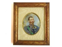Lot 167A - A miniature shoulder length portrait of a Prussian Officer