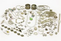 Lot 54 - A collection of silver jewellery and miscellaneous items