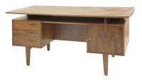 Lot 608 - A Danish rosewood desk