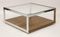 Lot 620 - A Merrow Associates rosewood and chrome coffee table