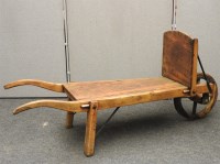 Lot 504 - A vintage wooden barrow