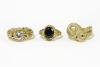 Lot 50 - A 9ct gold single stone garnet ring