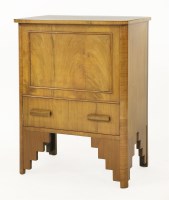 Lot 410 - An Art Deco walnut crossbanded cocktail cabinet