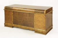 Lot 417 - An American Art Deco walnut inlaid trunk