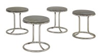 Lot 215 - Four chrome tubular stools