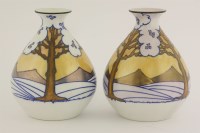 Lot 184 - A pair of Burleighware pottery vases