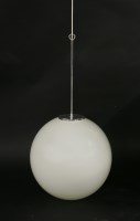 Lot 663 - A pair of globe ceiling lights