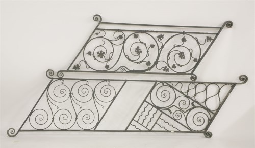 Lot 43 - Two wrought iron panels