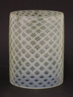 Lot 99 - A Victorian vaseline glass cylindrical shade