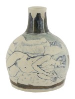 Lot 484 - A stoneware bottle vase