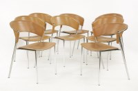 Lot 599 - A set of eight Calligaris contemporary chairs