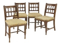 Lot 83 - A matched set of ten walnut dining chairs