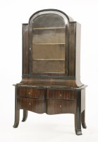Lot 211 - An Art Deco Macassar and ebony display cabinet