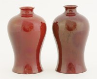 Lot 185 - Two Bernard Moore flambé vases