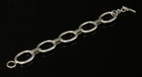 Lot 499 - A Danish silver oval link bracelet