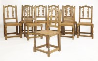 Lot 159 - A set of ten rare Robert 'Mouseman' Thompson dining chairs
