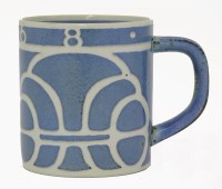 Lot 524 - A Royal Copenhagen Aluminia Faience pottery cylindrical mug