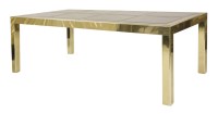 Lot 797 - A Mastercraft chrome and glass dining table