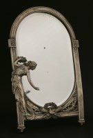 Lot 97 - A WMF silver-plated dressing table mirror
with a bevelled glass plate